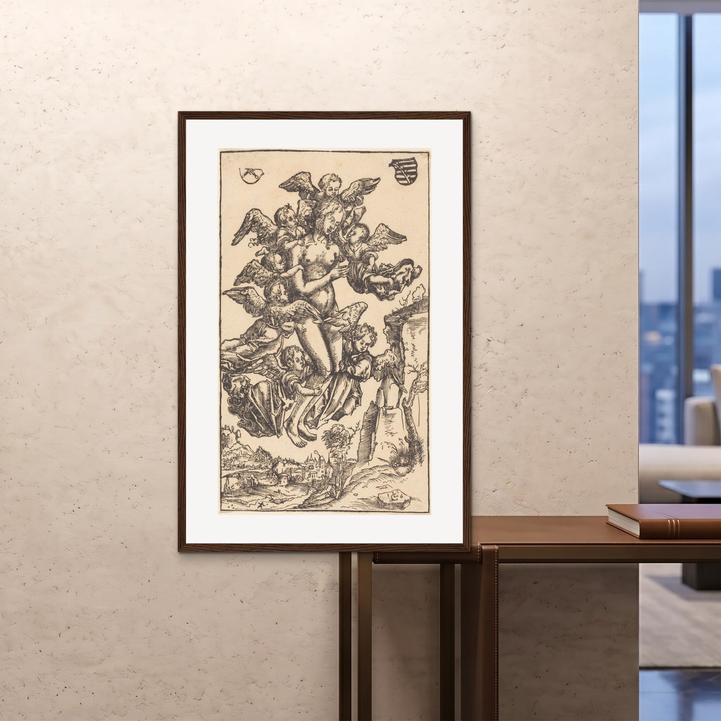 Orlonzo - FRAMED PRINT DARK WOOD 80120cm3248 ROOM
