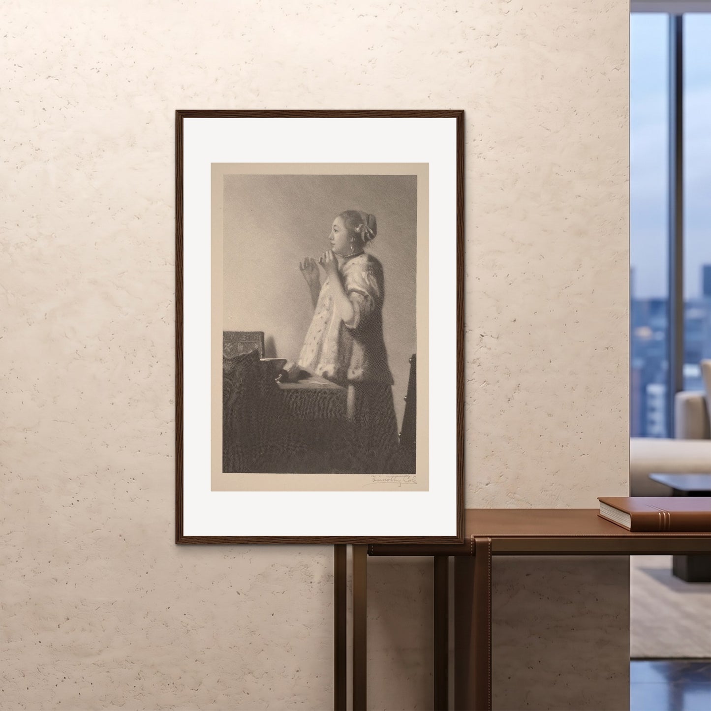 Orlonzo - FRAMED PRINT DARK WOOD 80120cm3248 ROOM