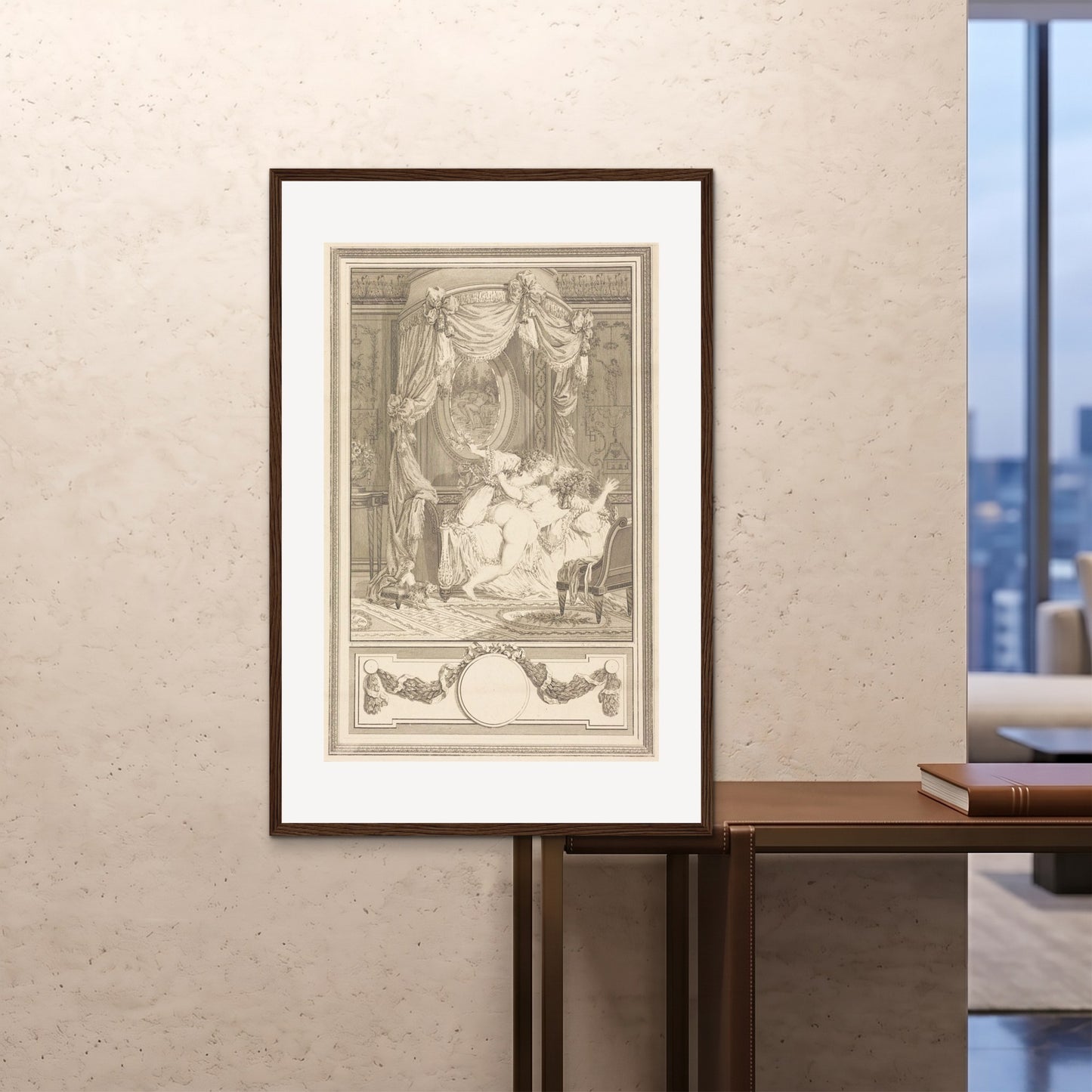 Orlonzo - FRAMED PRINT DARK WOOD 80120cm3248 ROOM