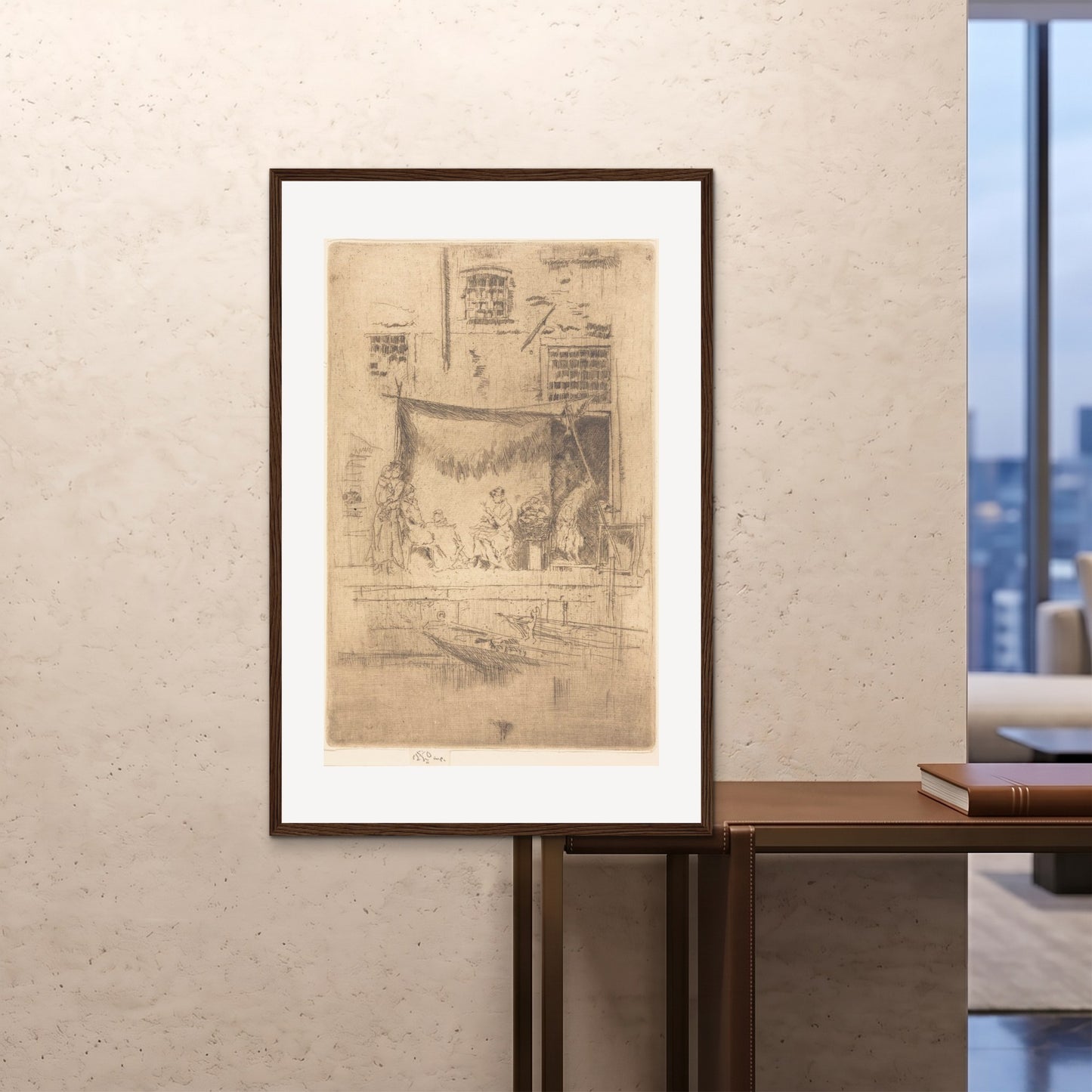 Orlonzo - FRAMED PRINT DARK WOOD 80120cm3248 ROOM