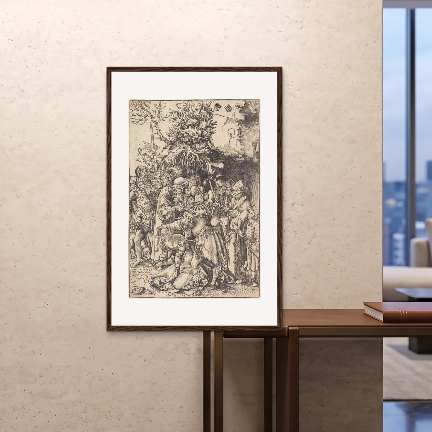 Orlonzo - FRAMED PRINT DARK WOOD 80120cm3248 ROOM