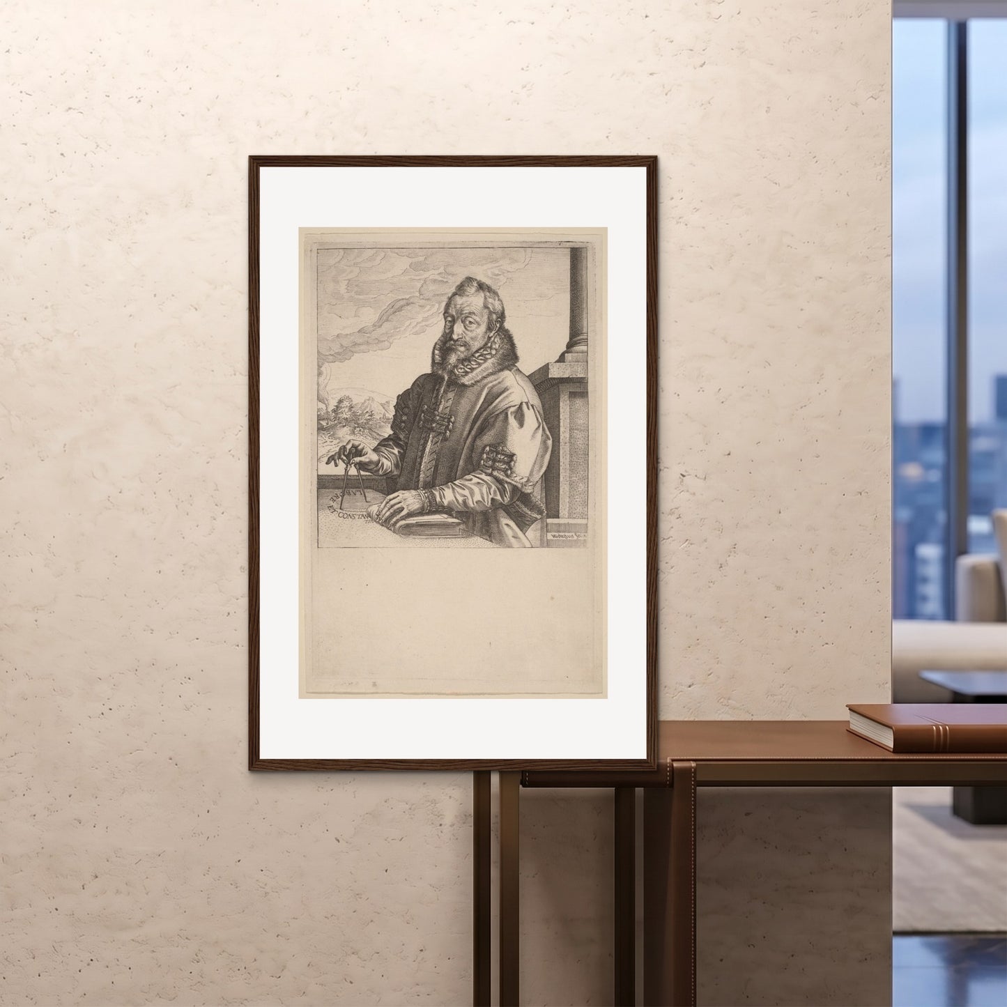 Orlonzo - FRAMED PRINT DARK WOOD 80120cm3248 ROOM