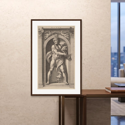 Orlonzo - FRAMED PRINT DARK WOOD 80120cm3248 ROOM