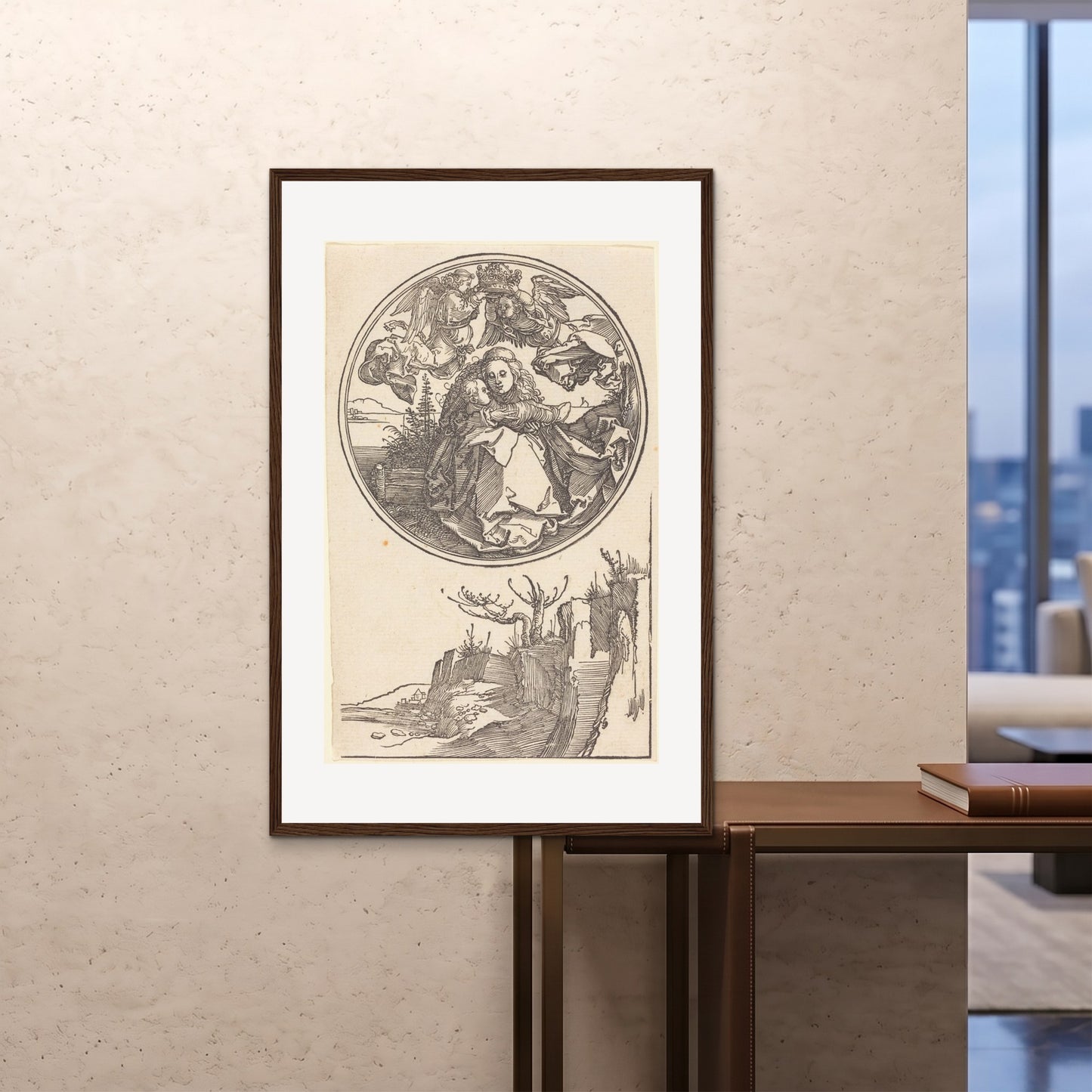 Orlonzo - FRAMED PRINT DARK WOOD 80120cm3248 ROOM