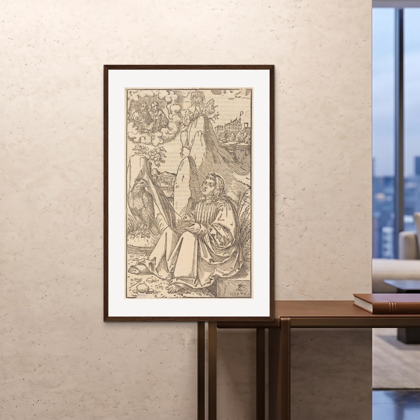 Orlonzo - FRAMED PRINT DARK WOOD 80120cm3248 ROOM