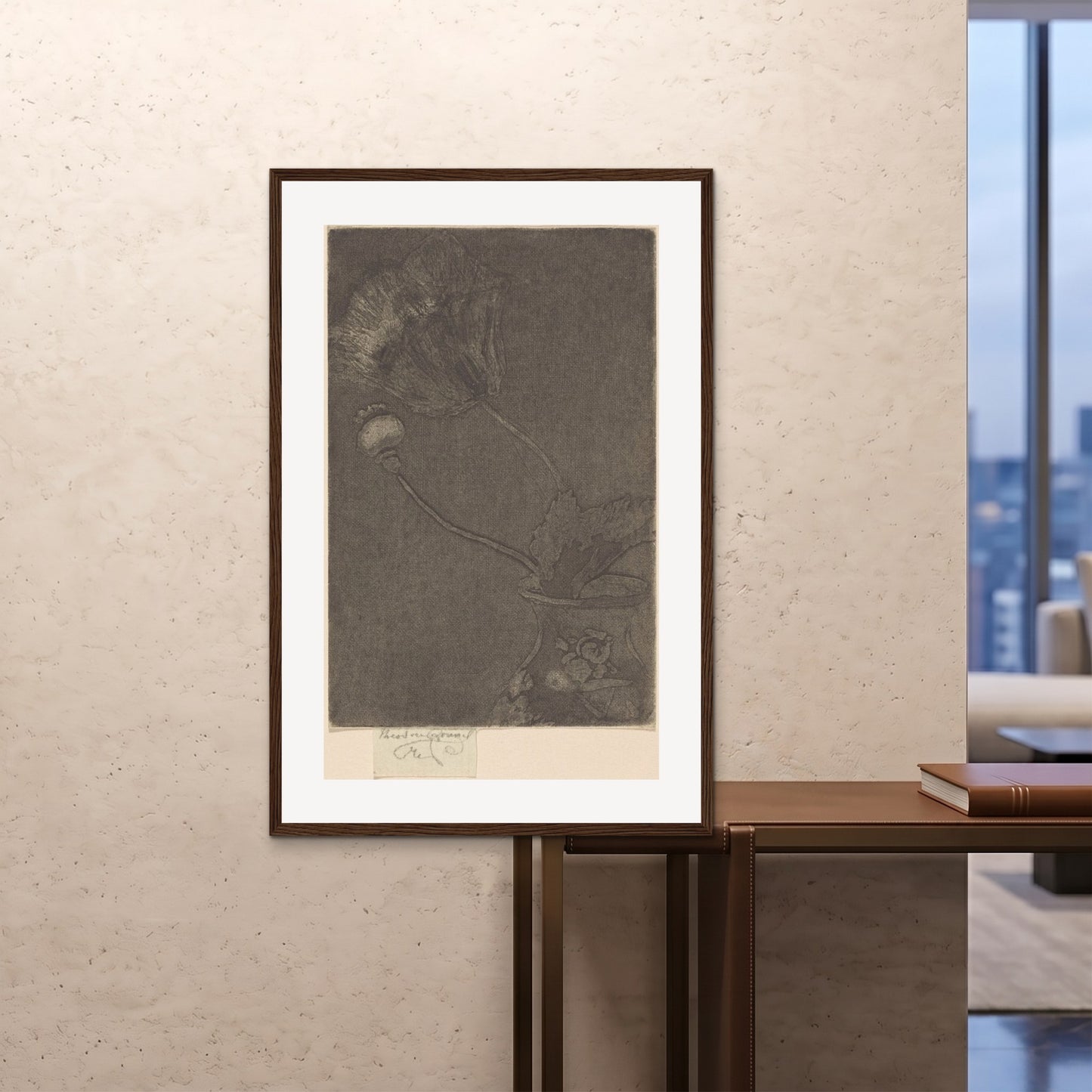 Orlonzo - FRAMED PRINT DARK WOOD 80120cm3248 ROOM