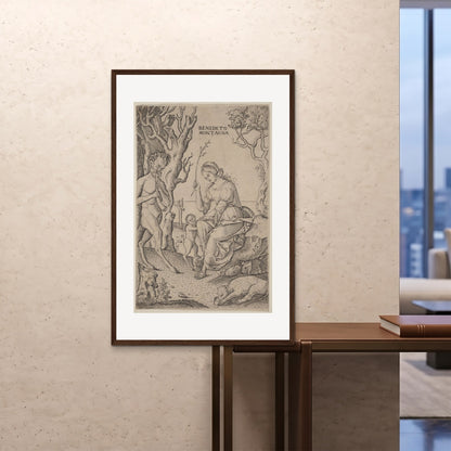 Orlonzo - FRAMED PRINT DARK WOOD 80120cm3248 ROOM