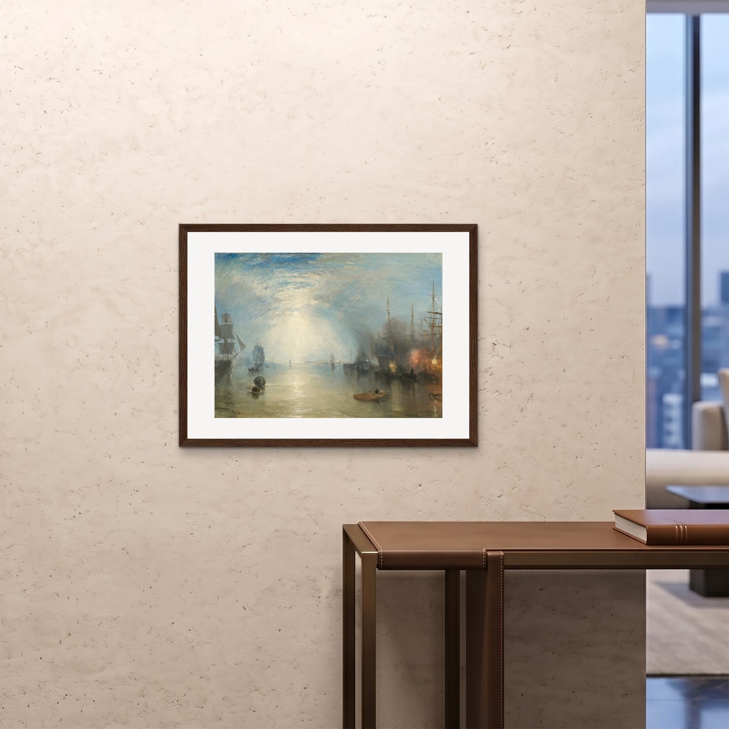 Orlonzo - FRAMED PRINT DARK WOOD 8060cm3224 ROOM