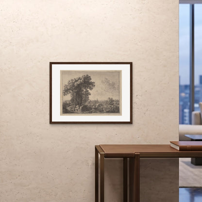 Orlonzo - FRAMED PRINT DARK WOOD 8060cm3224 ROOM