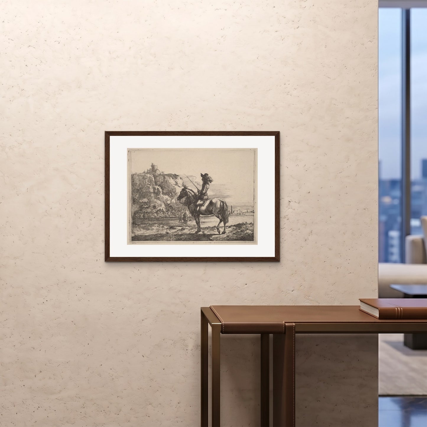 Orlonzo - FRAMED PRINT DARK WOOD 8060cm3224 ROOM
