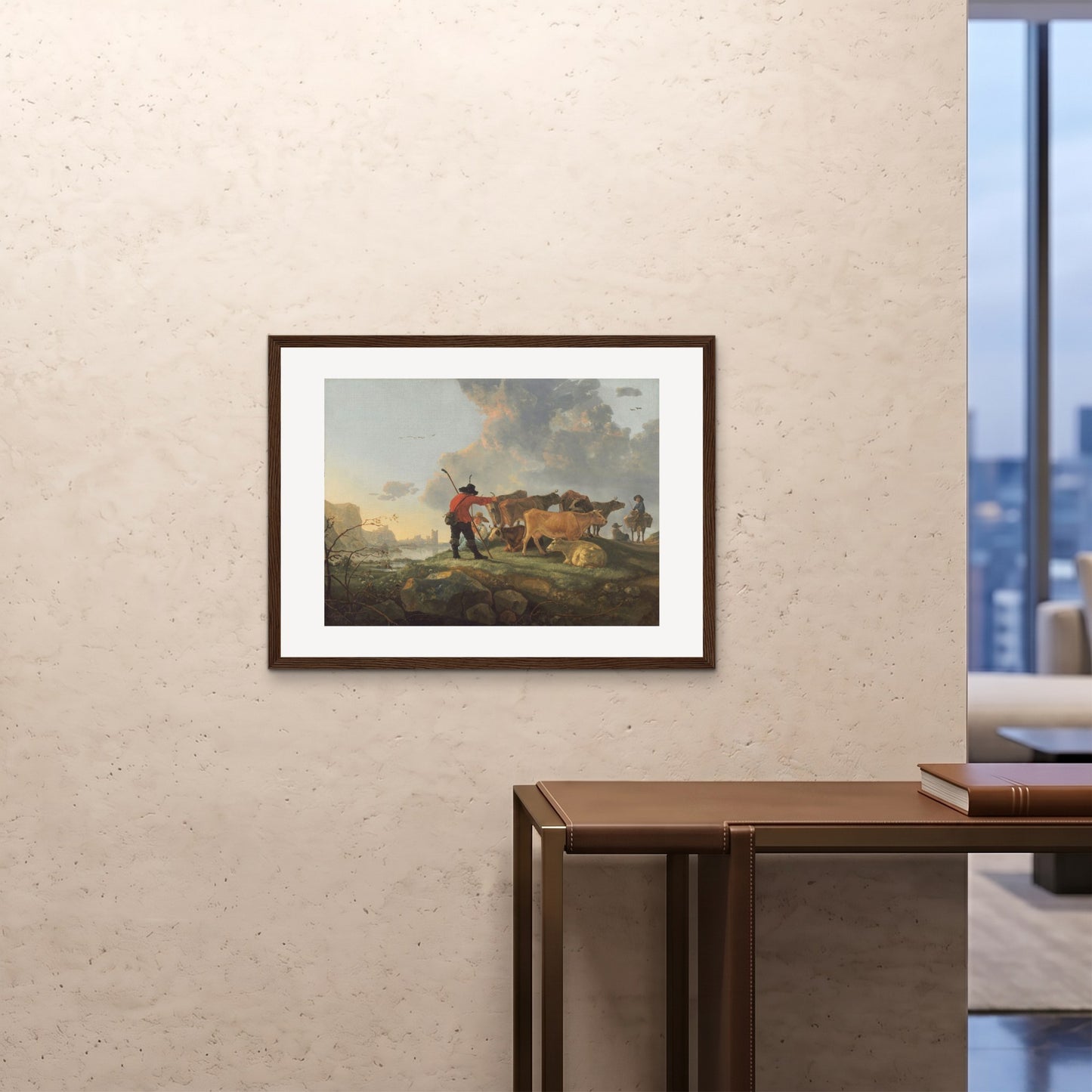 Orlonzo - FRAMED PRINT DARK WOOD 8060cm3224 ROOM