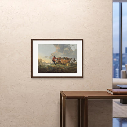 Orlonzo - FRAMED PRINT DARK WOOD 8060cm3224 ROOM