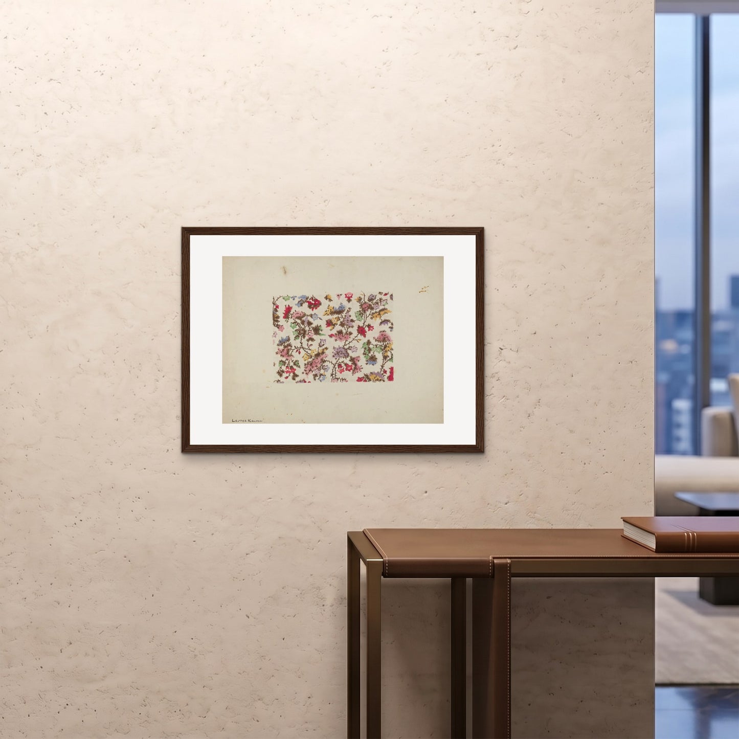 Orlonzo - FRAMED PRINT DARK WOOD 8060cm3224 ROOM