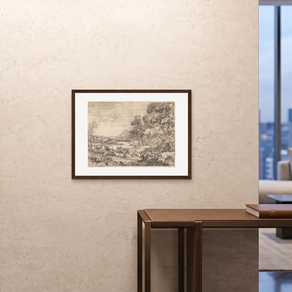 Orlonzo - FRAMED PRINT DARK WOOD 8060cm3224 ROOM
