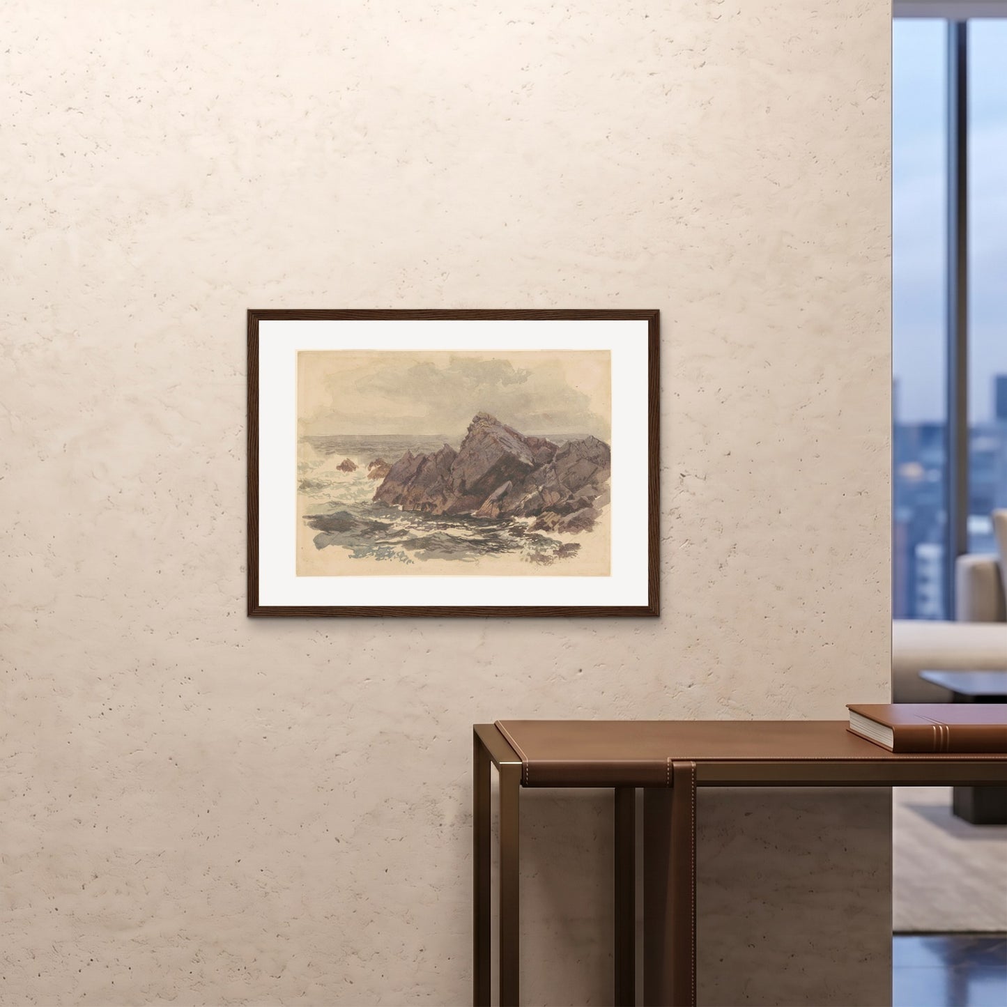 Orlonzo - FRAMED PRINT DARK WOOD 8060cm3224 ROOM