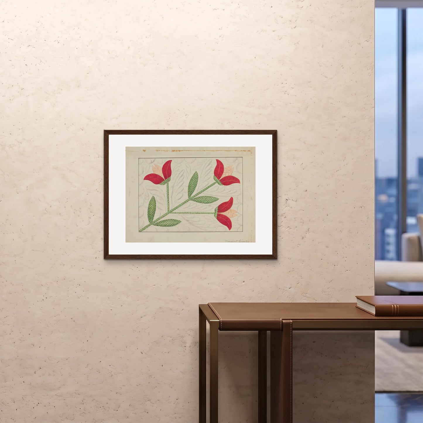 Orlonzo - FRAMED PRINT DARK WOOD 8060cm3224 ROOM