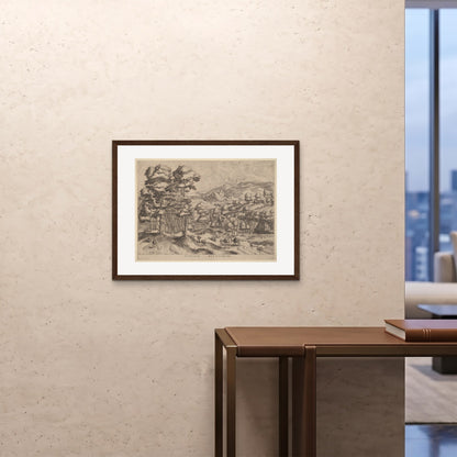 Orlonzo - FRAMED PRINT DARK WOOD 8060cm3224 ROOM