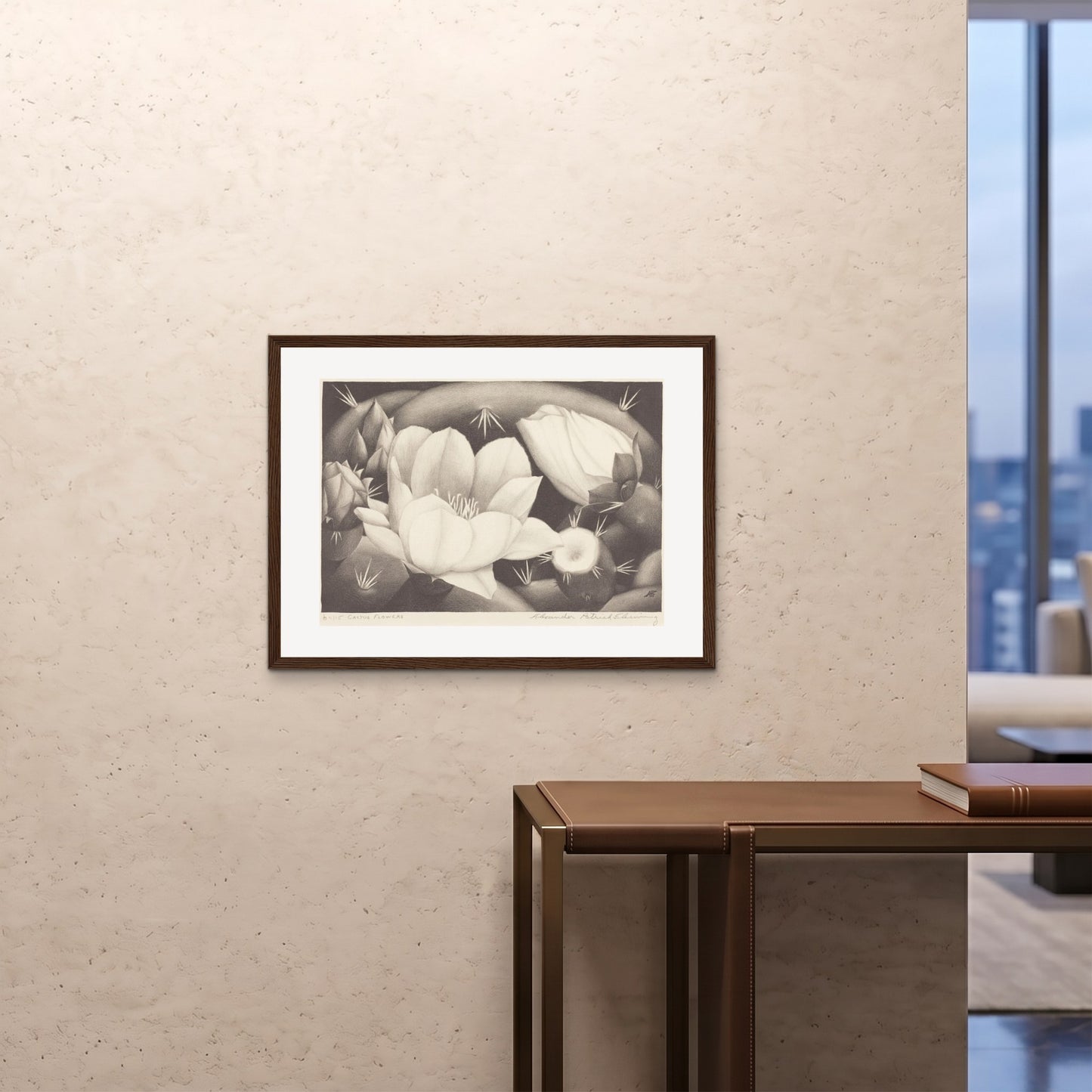 Orlonzo - FRAMED PRINT DARK WOOD 8060cm3224 ROOM