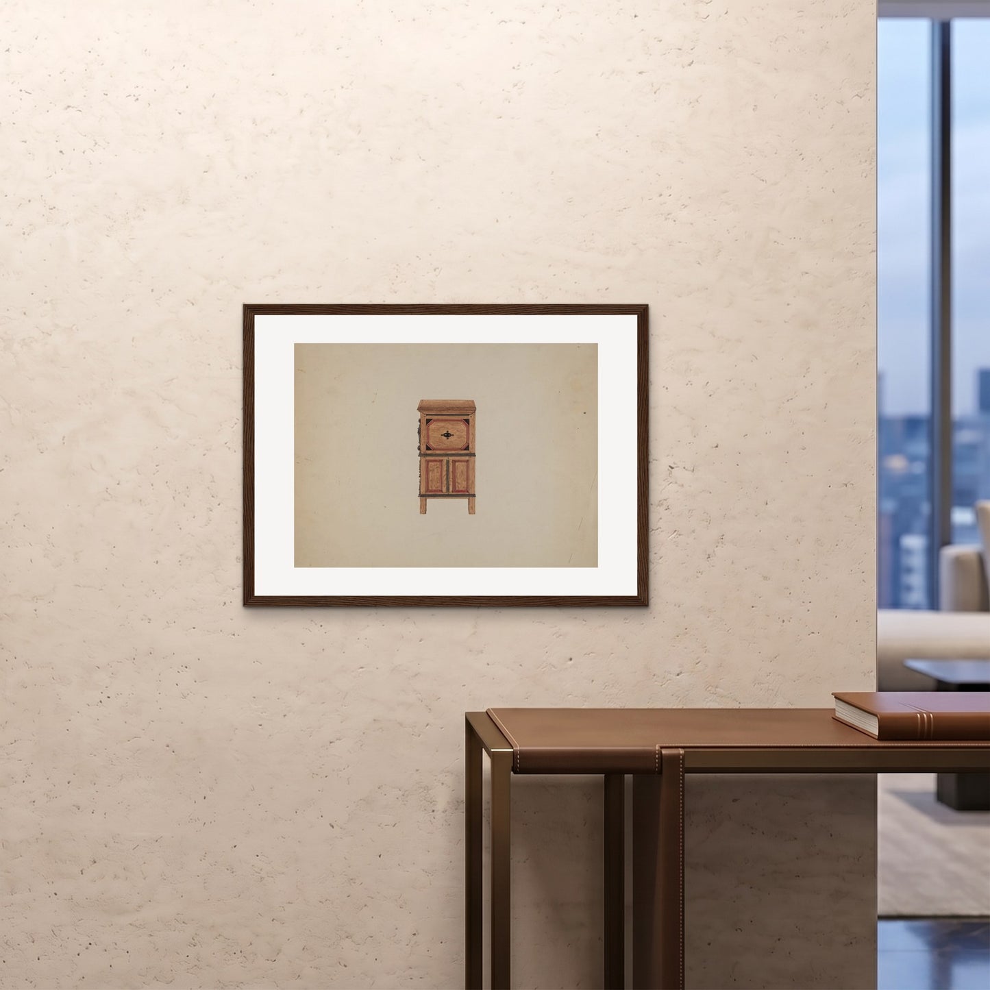 Orlonzo - FRAMED PRINT DARK WOOD 8060cm3224 ROOM