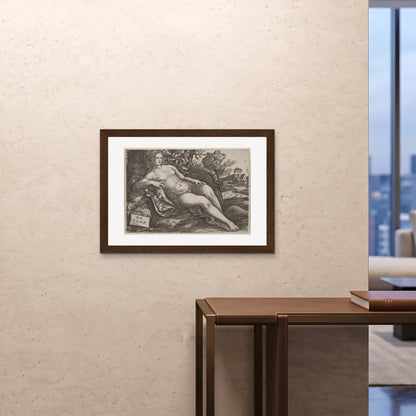 Orlonzo - FRAMED PRINT DARK WOOD 841594cm3323 ROOM