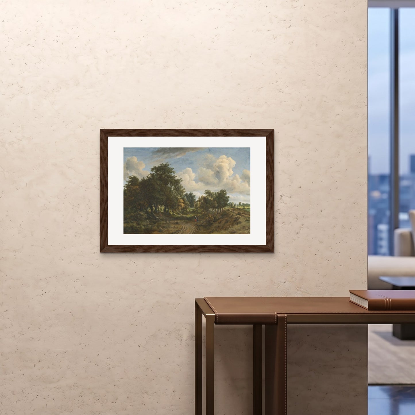 Orlonzo - FRAMED PRINT DARK WOOD 841594cm3323 ROOM