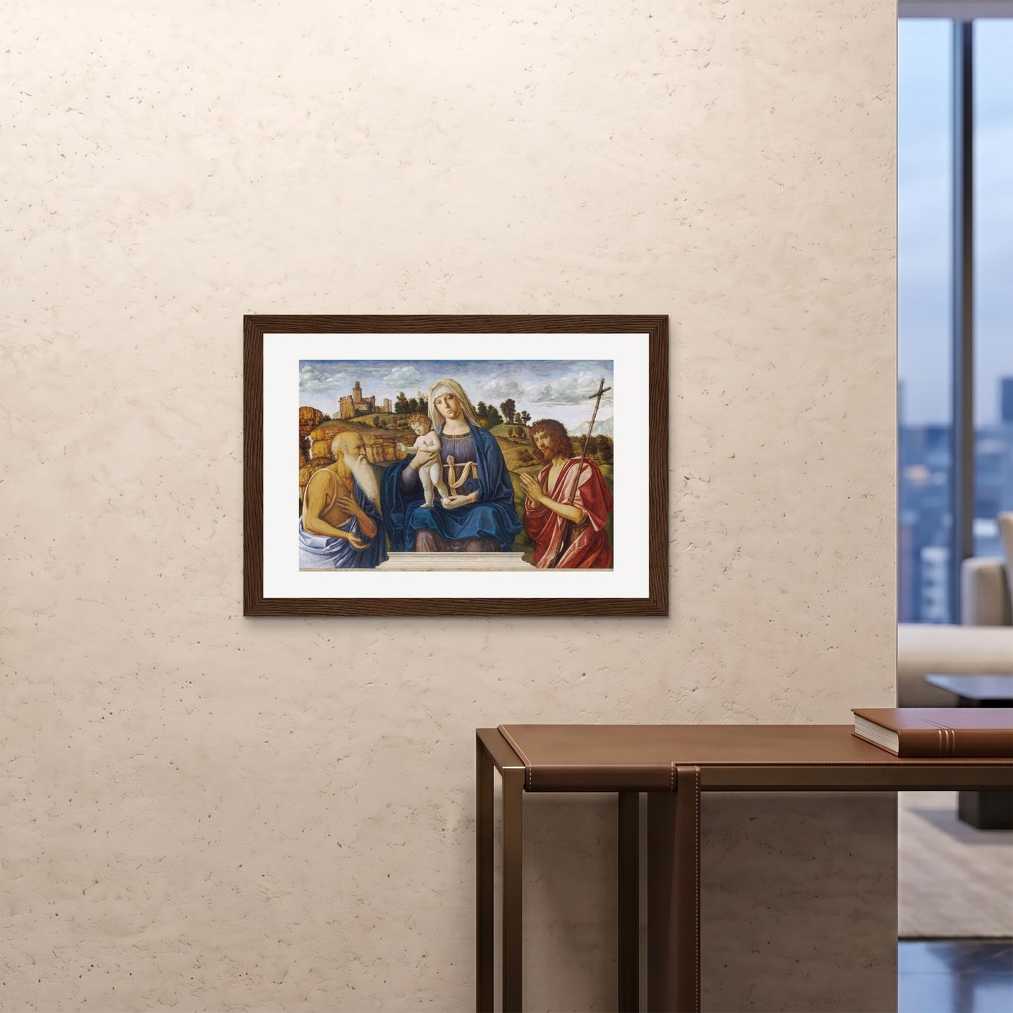 Orlonzo - FRAMED PRINT DARK WOOD 841594cm3323 ROOM