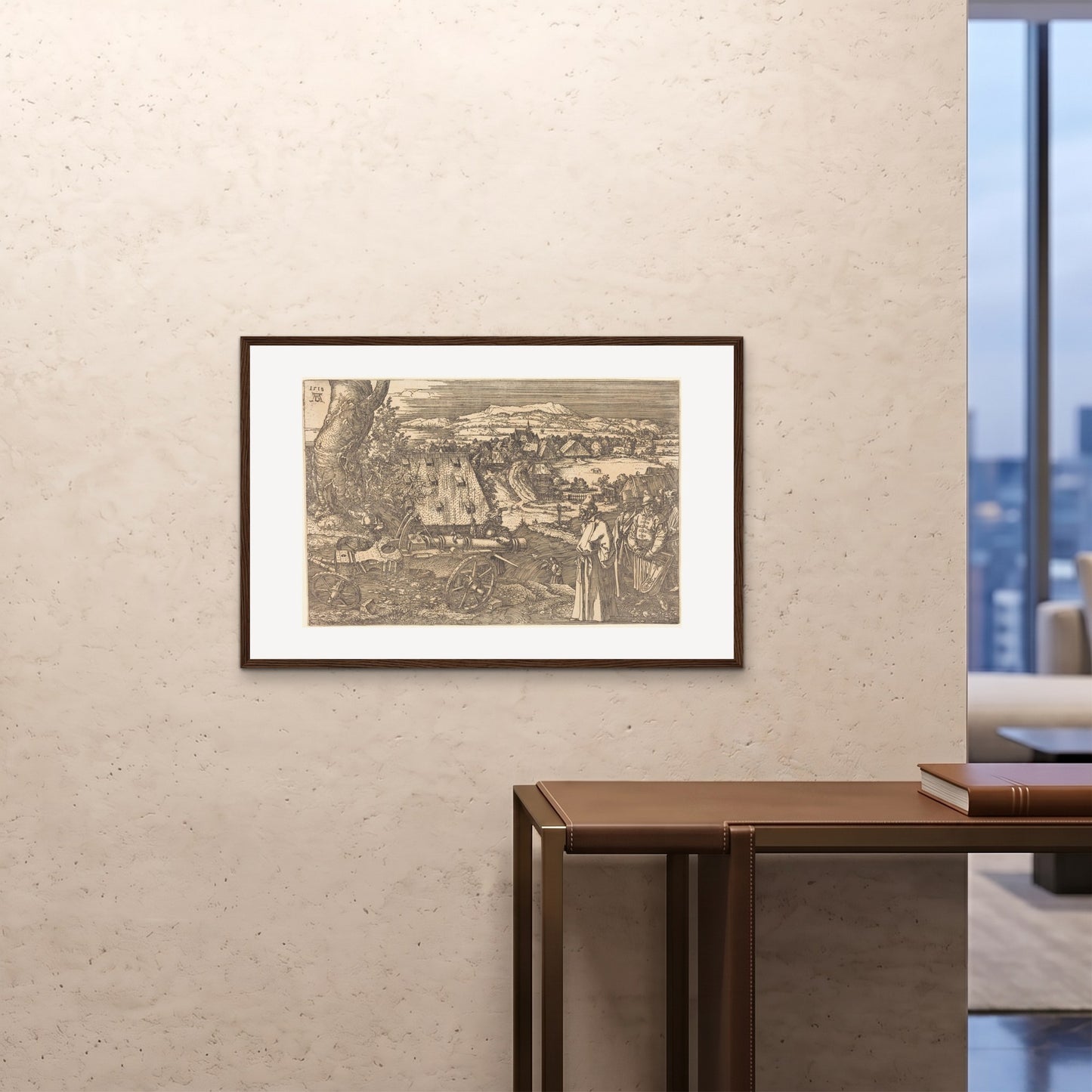 Orlonzo - FRAMED PRINT DARK WOOD 9060cm3624 ROOM