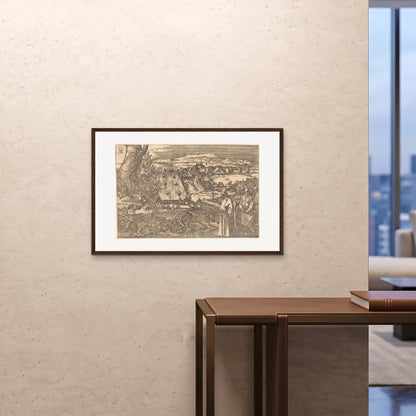Orlonzo - FRAMED PRINT DARK WOOD 9060cm3624 ROOM
