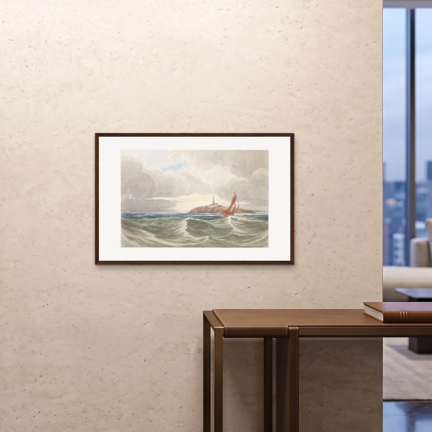 Orlonzo - FRAMED PRINT DARK WOOD 9060cm3624 ROOM