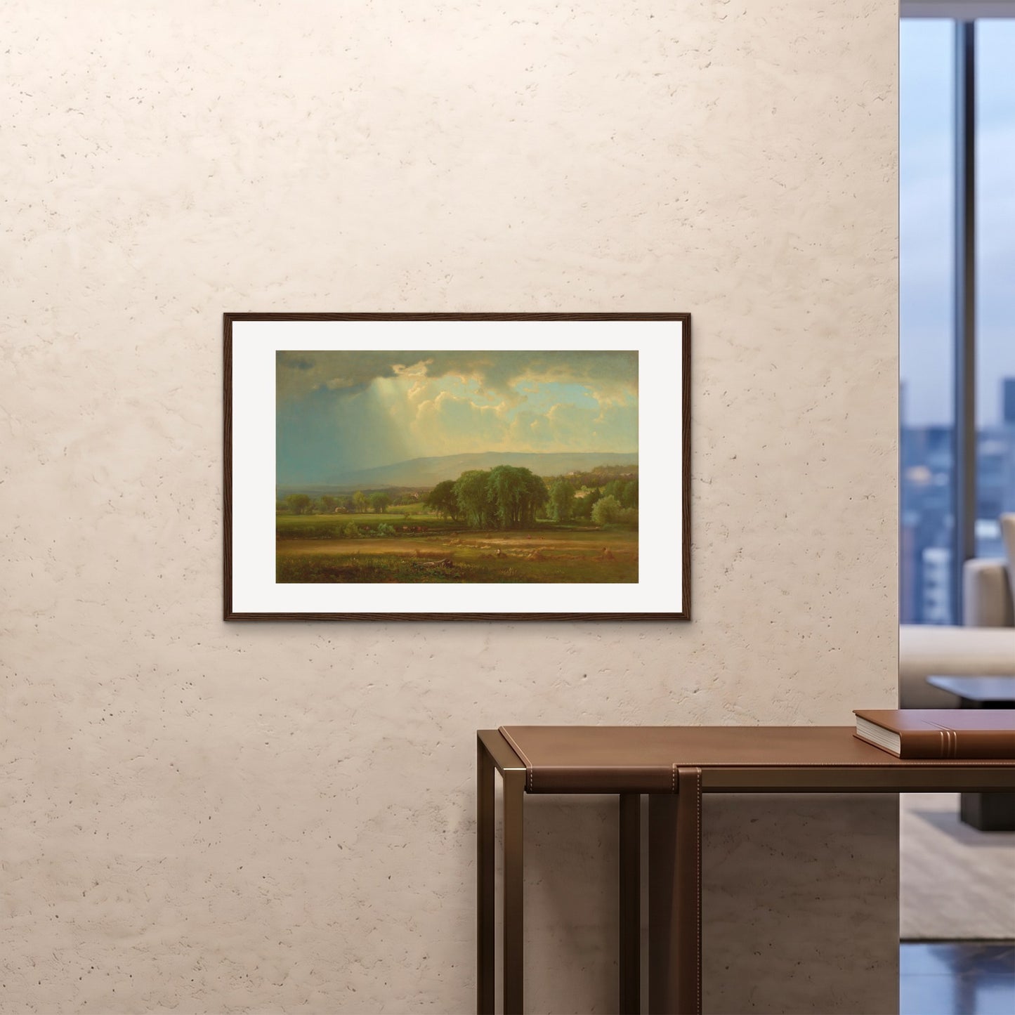 Orlonzo - FRAMED PRINT DARK WOOD 9060cm3624 ROOM