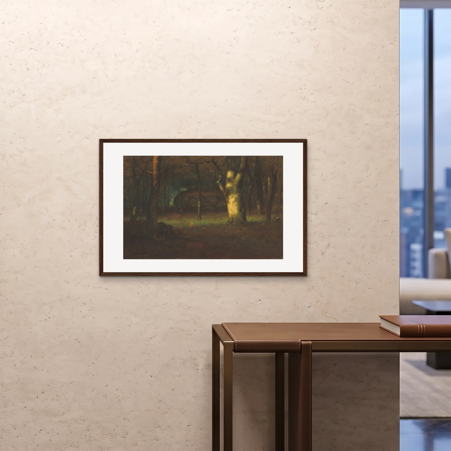 Orlonzo - FRAMED PRINT DARK WOOD 9060cm3624 ROOM