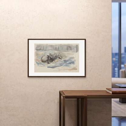 Orlonzo - FRAMED PRINT DARK WOOD 9060cm3624 ROOM