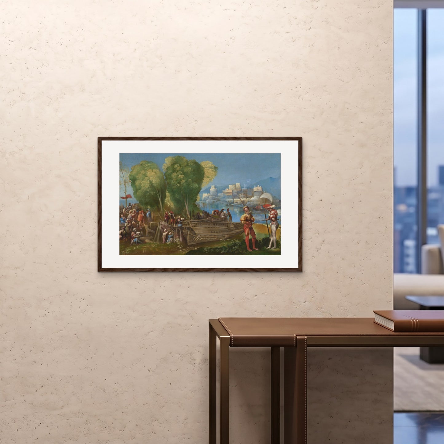 Orlonzo - FRAMED PRINT DARK WOOD 9060cm3624 ROOM
