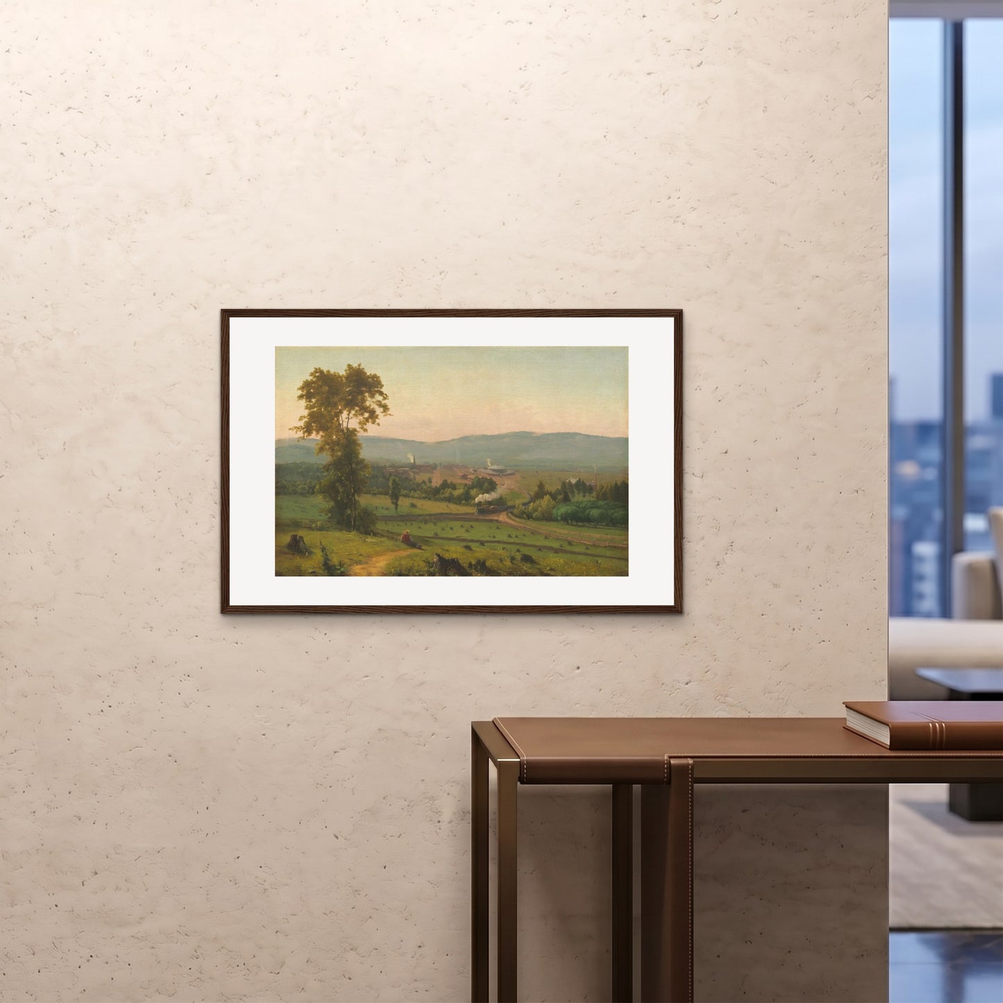 Orlonzo - FRAMED PRINT DARK WOOD 9060cm3624 ROOM