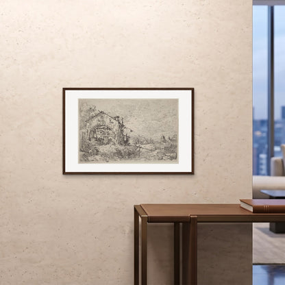 Orlonzo - FRAMED PRINT DARK WOOD 9060cm3624 ROOM