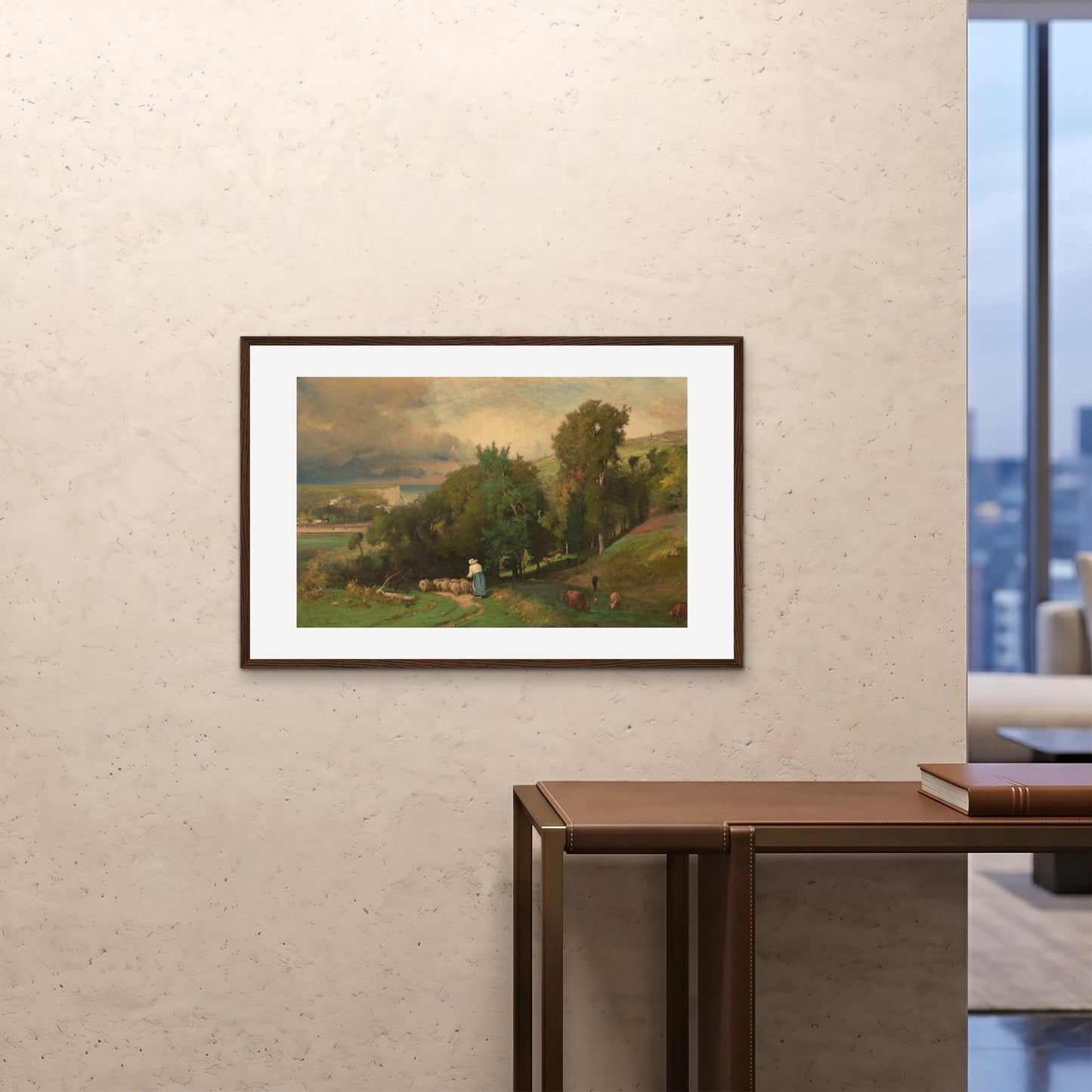 Orlonzo - FRAMED PRINT DARK WOOD 9060cm3624 ROOM