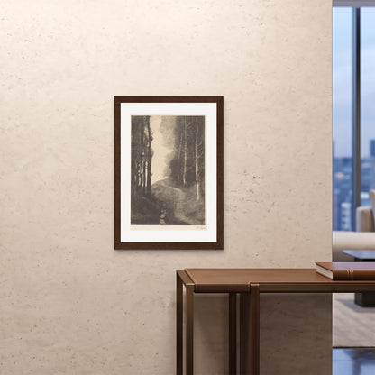 Orlonzo - FRAMED PRINT DARK WOOD A1594x841cm ROOM