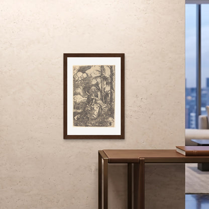 Orlonzo - FRAMED PRINT DARK WOOD A1594x841cm ROOM