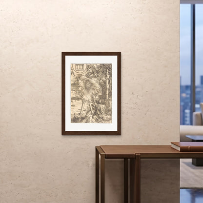 Orlonzo - FRAMED PRINT DARK WOOD A1594x841cm ROOM