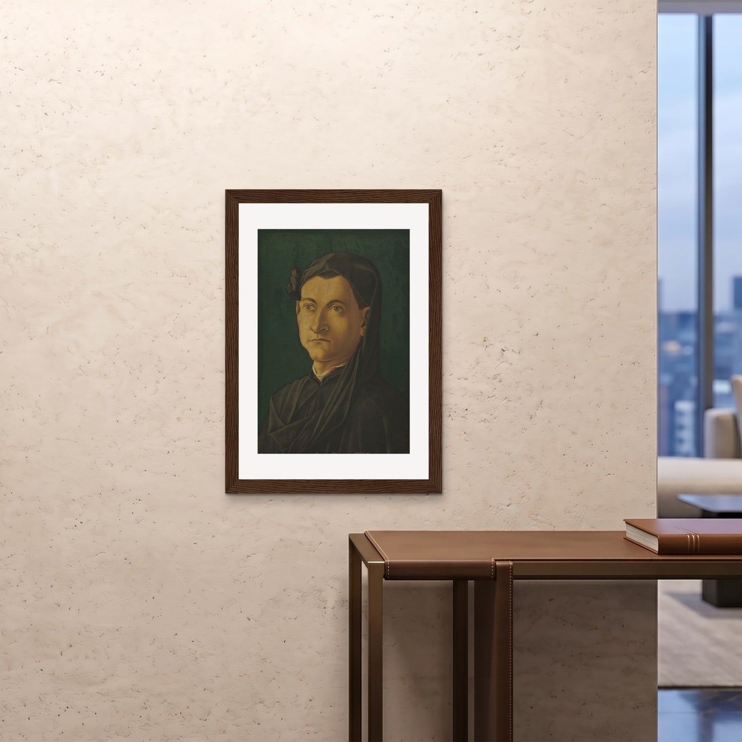 Orlonzo - FRAMED PRINT DARK WOOD A1594x841cm ROOM