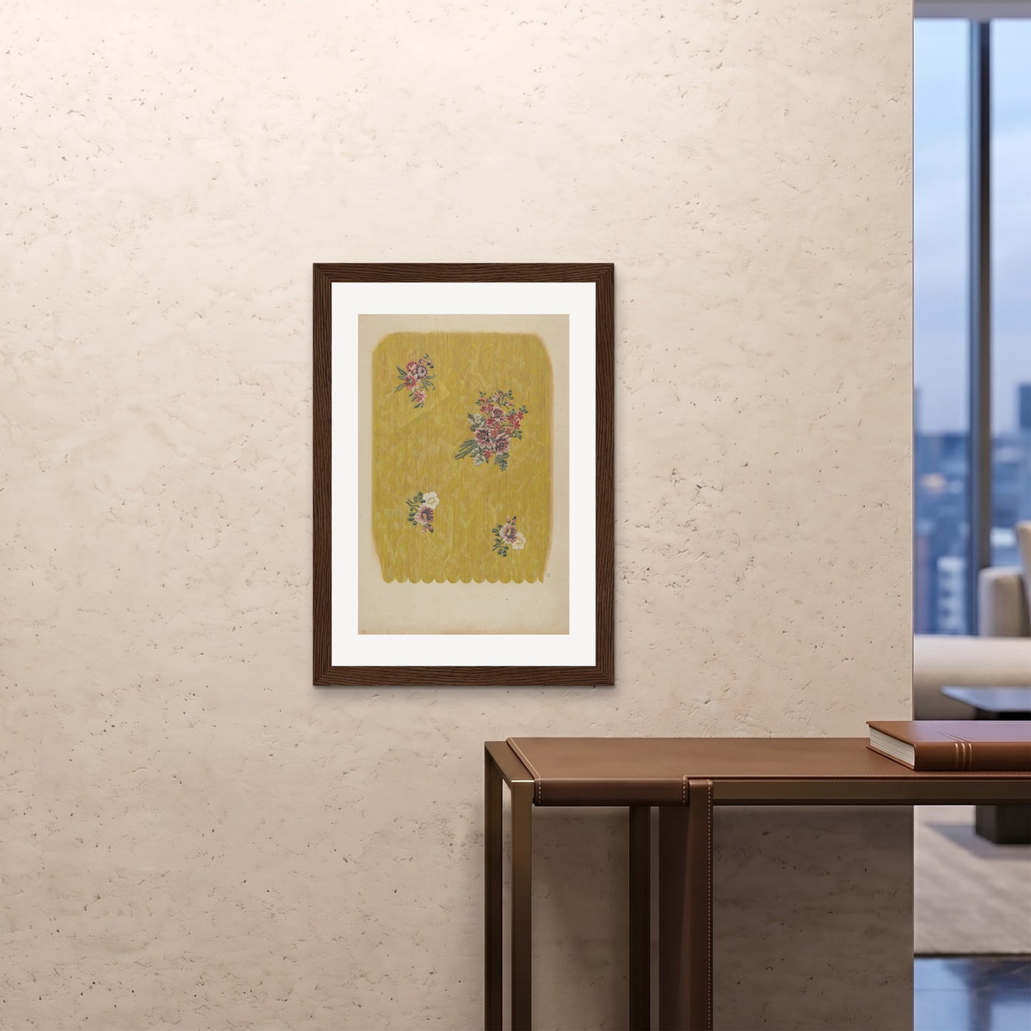 Orlonzo - FRAMED PRINT DARK WOOD A1594x841cm ROOM