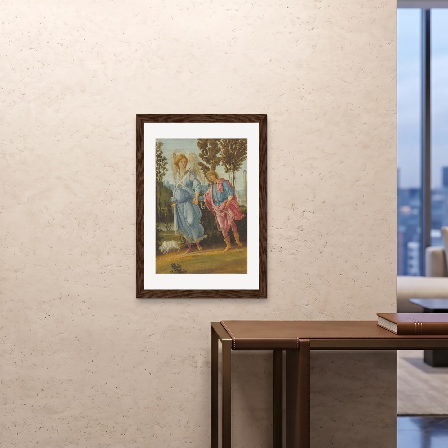 Orlonzo - FRAMED PRINT DARK WOOD A1594x841cm ROOM