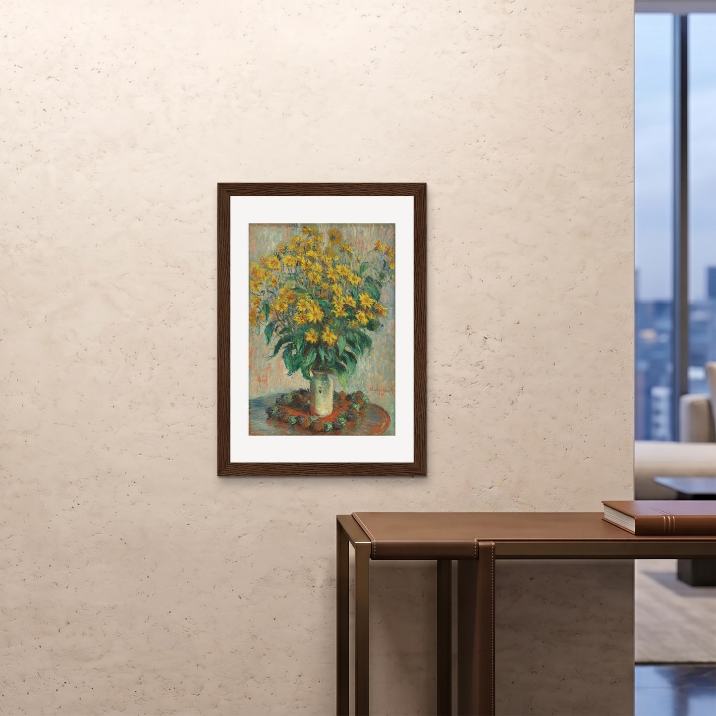 Orlonzo - FRAMED PRINT DARK WOOD A1594x841cm ROOM