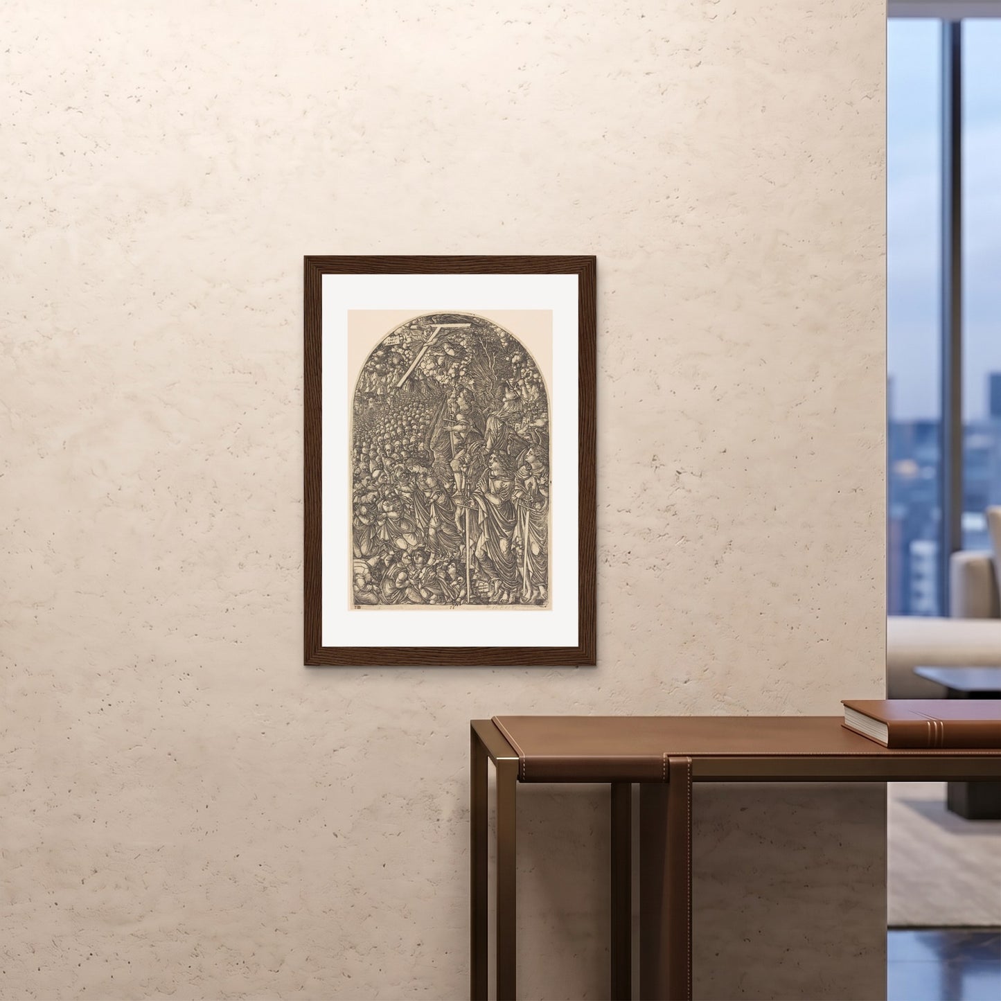 Orlonzo - FRAMED PRINT DARK WOOD A1594x841cm ROOM