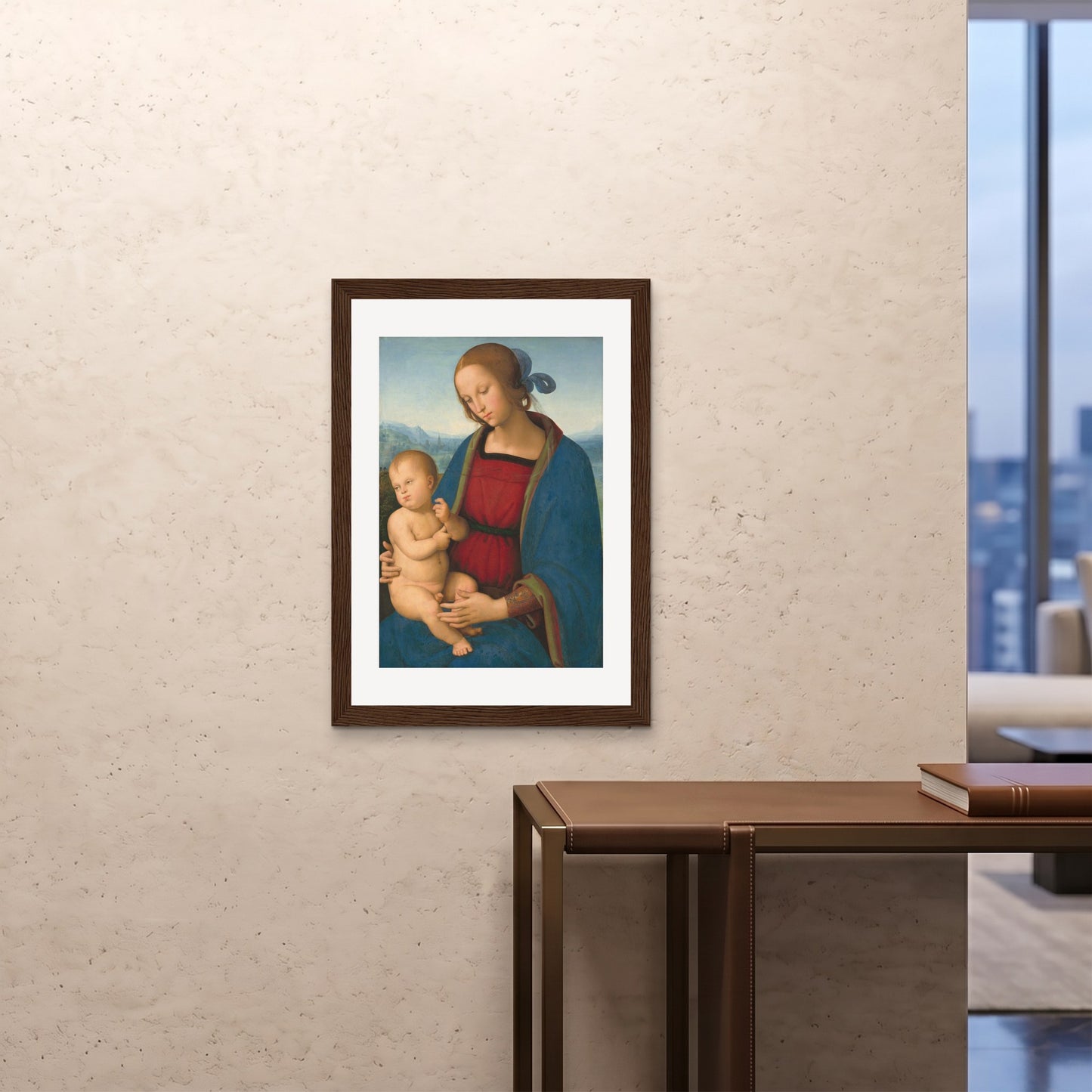 Orlonzo - FRAMED PRINT DARK WOOD A1594x841cm ROOM
