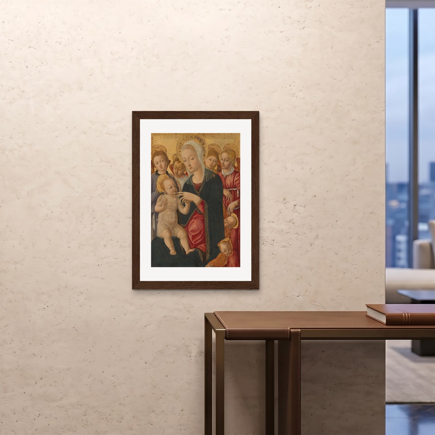 Orlonzo - FRAMED PRINT DARK WOOD A1594x841cm ROOM