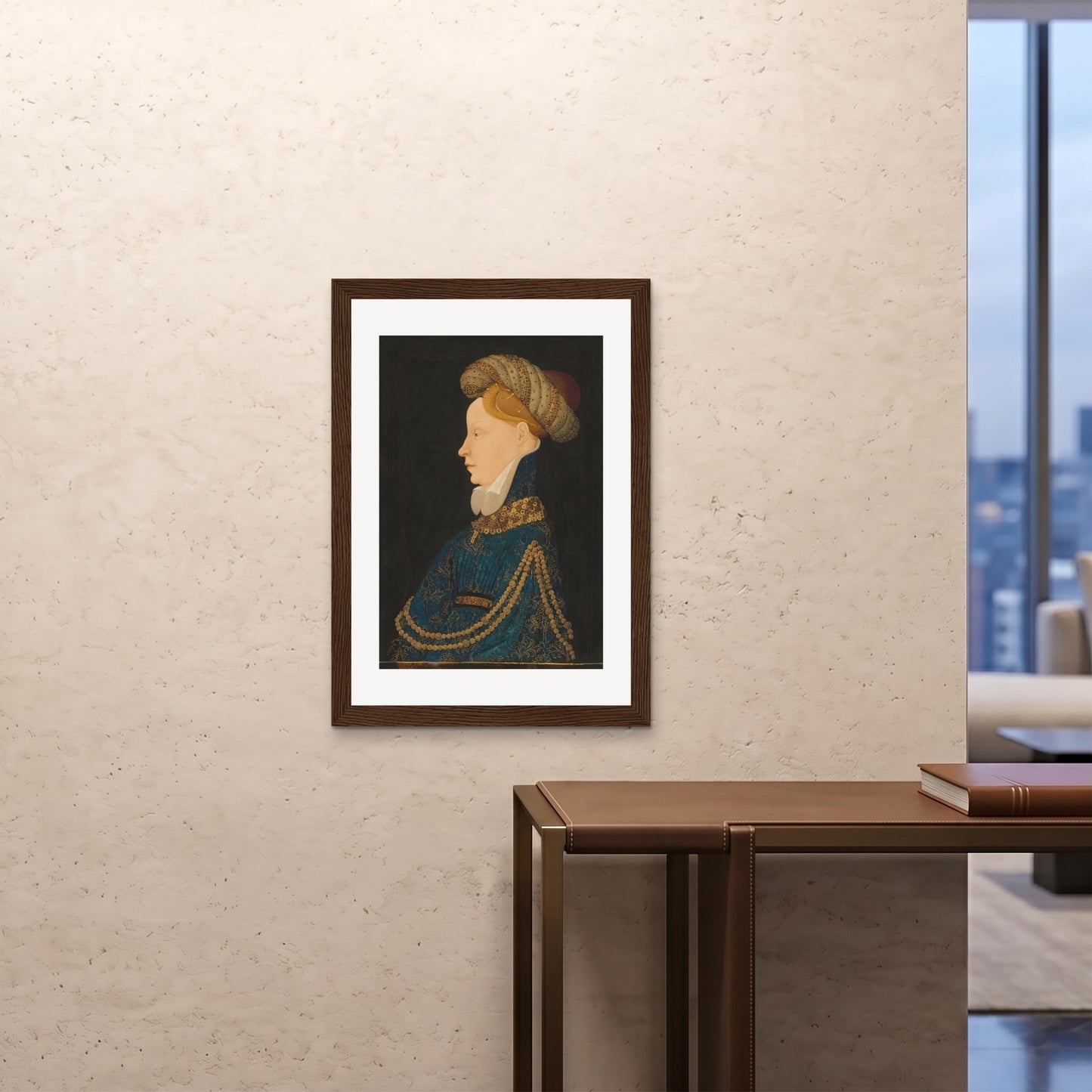 Orlonzo - FRAMED PRINT DARK WOOD A1594x841cm ROOM