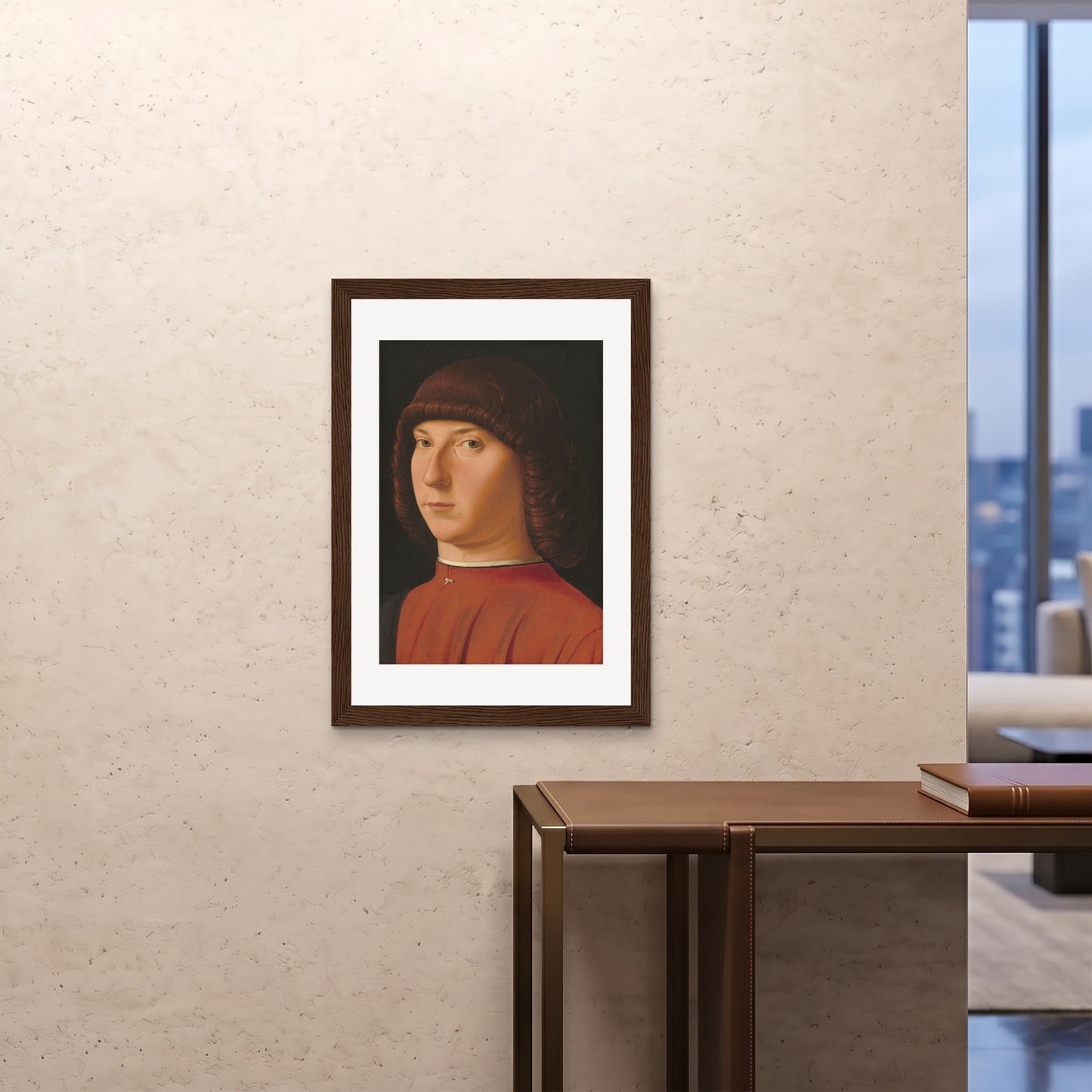 Orlonzo - FRAMED PRINT DARK WOOD A1594x841cm ROOM