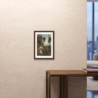 Orlonzo - FRAMED PRINT DARK WOOD A242x594cm ROOM