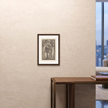 Orlonzo - FRAMED PRINT DARK WOOD A242x594cm ROOM